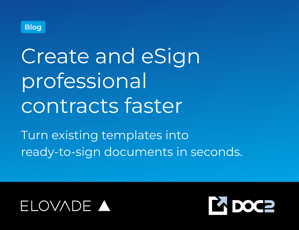 Create and eSign professional contracts faster
